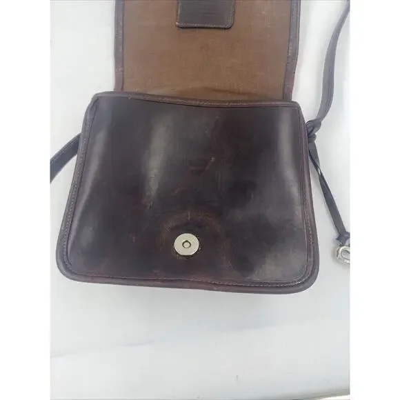 Vintage Brighton Leather Pebbled Brown Croc Embossed Shoulder Bag Purse - Picture 5 of 15